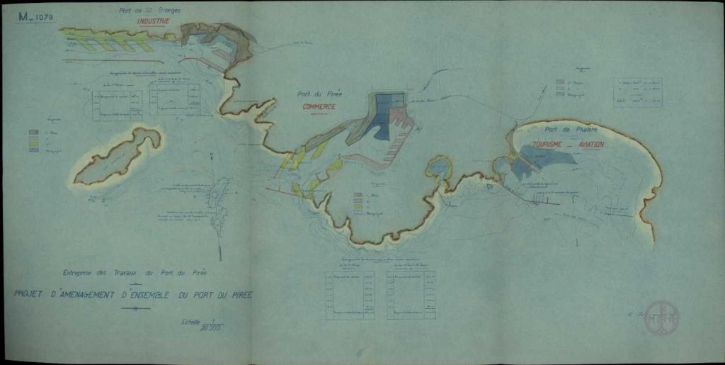 Projet d’aménagement du port du Pirée de l’Entreprise  des Travaux du Port, juin 1930