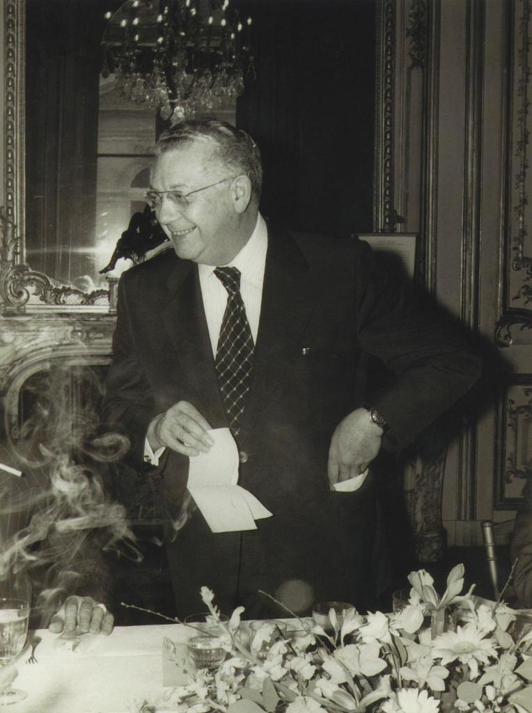 Jacques Marchandise, déjeuner du conseil d’administration de Frialco, 15 février 1977, Paris © Fonds Jacques Marchandise, Institut pour l'histoire de l'aluminium