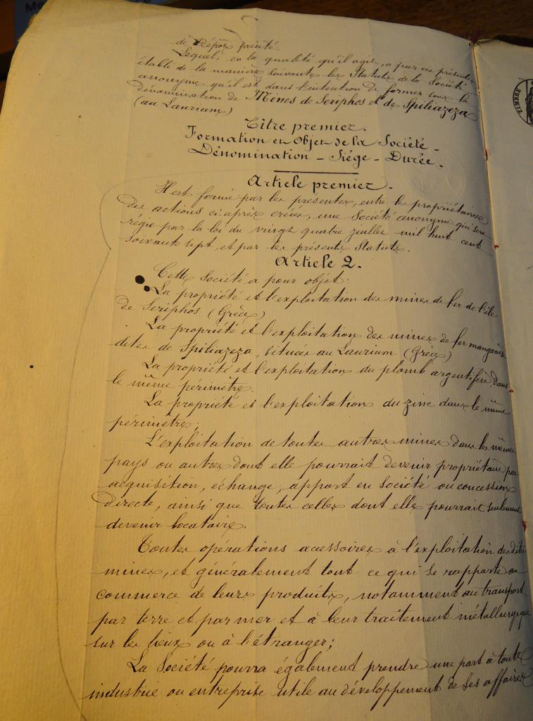 Statuts de la Société, p. 2